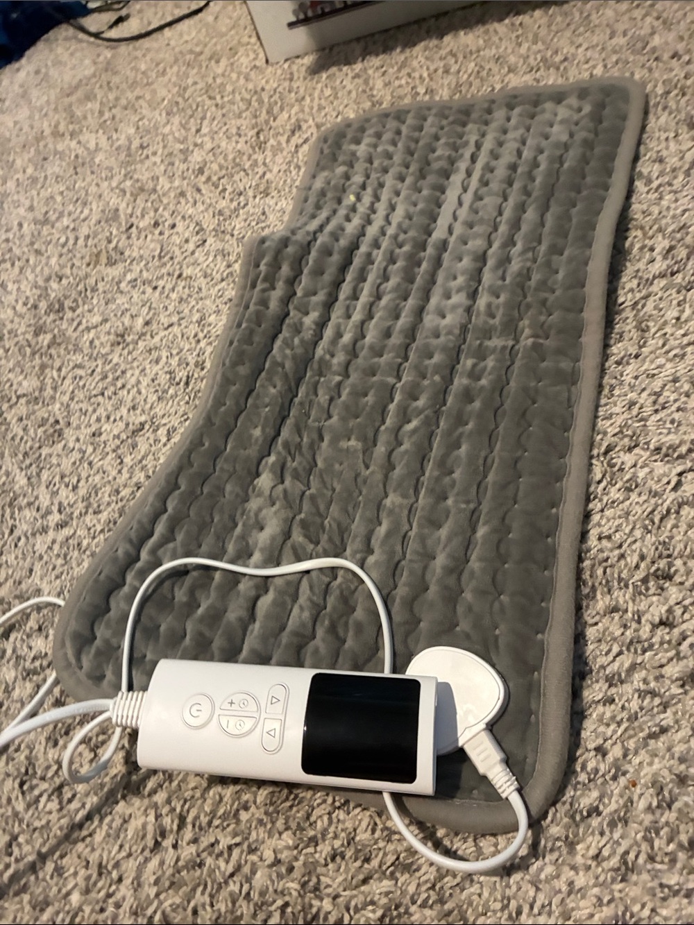 Gray Electric Heating Pad with Controller